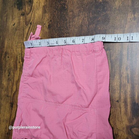 Vtg Faded Glory Capri Pants Sz 14 High Rise Rip Stop Organic Cotton Pockets Y2K - Picture 8 of 9